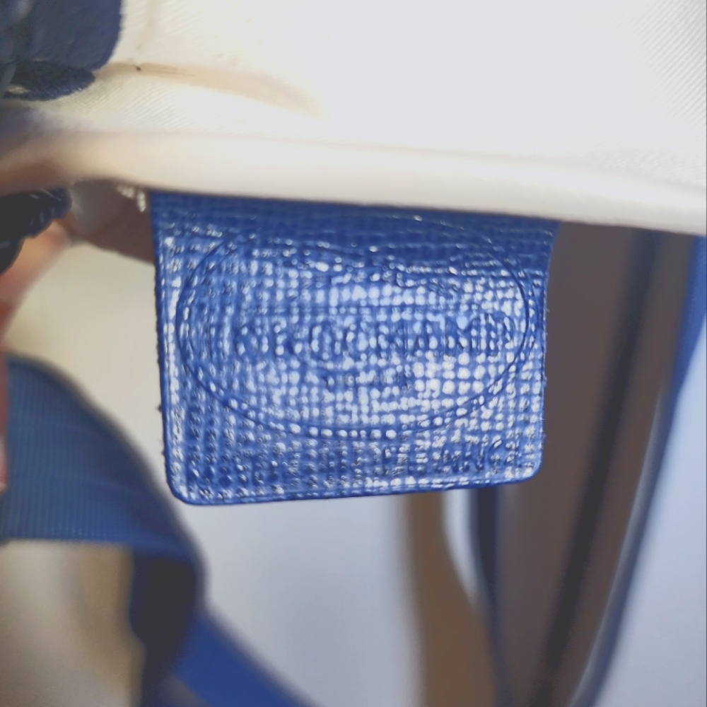 Longchamp Polka Dot Shoulder Bag in Blue and Whitr - Picture 5 of 6